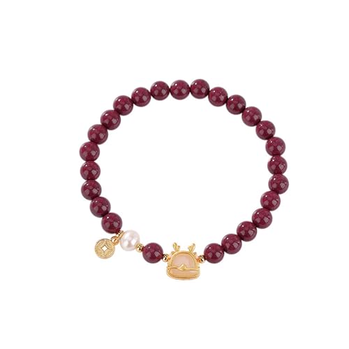 DFEPPJHG Hetian Jade Perle Sternzeichen Drachen Armband(E_OneSize) von DFEPPJHG