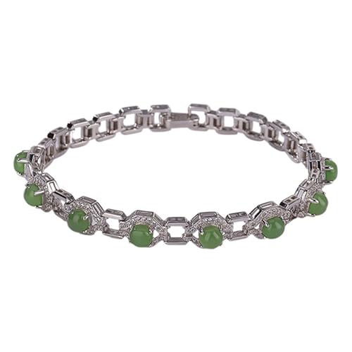 DFEPPJHG Hetian Jade Rundperlen Hohlarmband DFEPPJHG Hetian Jade Rundperlen Hohlarmband von DFEPPJHG