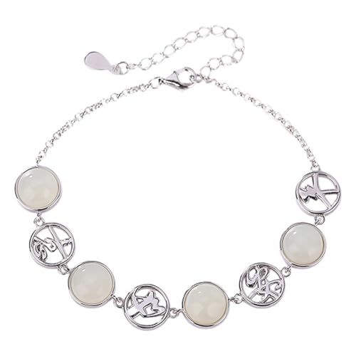 DFEPPJHG Hetian Jade Ruyi Hohles Rundes Armband DFEPPJHG Hetian Jade Ruyi Hohles Rundes Armband von DFEPPJHG