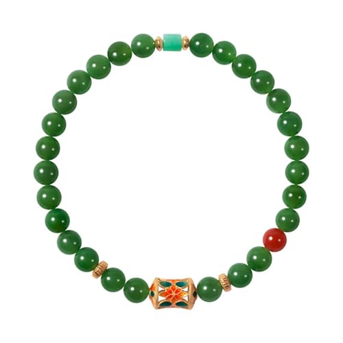 DFEPPJHG Hetian Jasper Armband Damen Nanhong Emaille von DFEPPJHG