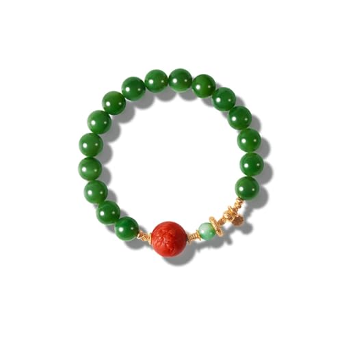 DFEPPJHG Hetian Jasper Armband Damen Nanhong Runde Perlenarmband DFEPPJHG Hetian Jasper Armband Damen Nanhong Runde Perlenarmband von DFEPPJHG