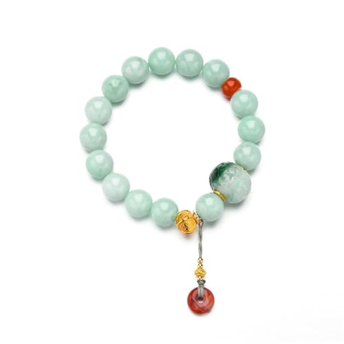 DFEPPJHG Hetian Weiße Jade Runde Perlen Armband for Frauen von DFEPPJHG