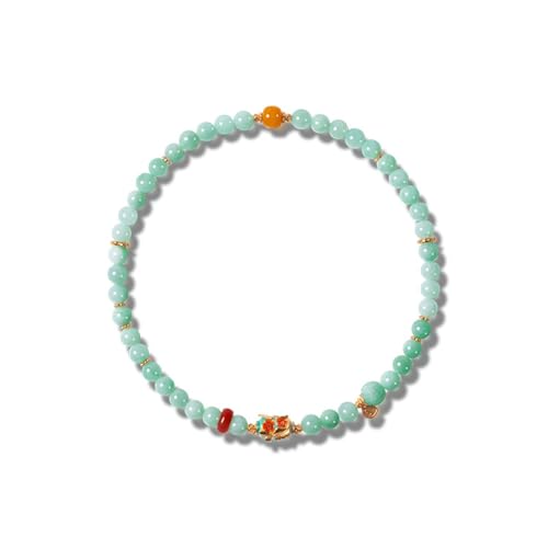 DFEPPJHG Jade-Doppelkreis-Armband for Damen, Runde Perlen von DFEPPJHG