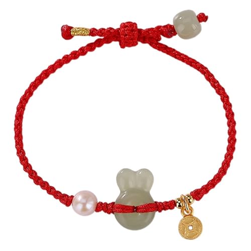 DFEPPJHG Jade Kaninchen Rot String Frauen von DFEPPJHG