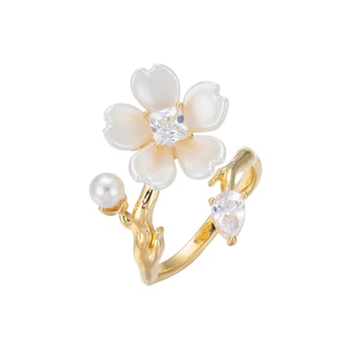 DFEPPJHG Modischer Und Exquisiter Offener Blumenring von DFEPPJHG