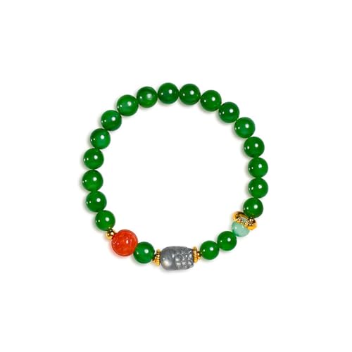 DFEPPJHG Moonlight Heather Red Glücksperlenarmband von DFEPPJHG