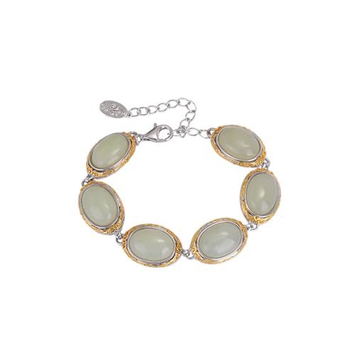 DFEPPJHG Ovales Eiförmiges Armband Aus Hetian-Jade Mit Lockigem Grasmuster DFEPPJHG Ovales Eiförmiges Armband Aus Hetian-Jade Mit Lockigem Grasmuster von DFEPPJHG