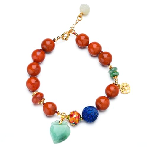 DFEPPJHG Rotes Nanhong-Perlenarmband for Damen Mit Lapislazuli-Intarsien DFEPPJHG Rotes Nanhong-Perlenarmband for Damen Mit Lapislazuli-Intarsien von DFEPPJHG