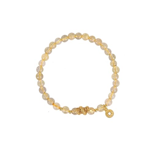 DFEPPJHG Schlangenarmband Mit Runden Citrinperlen DFEPPJHG Schlangenarmband Mit Runden Citrinperlen von DFEPPJHG