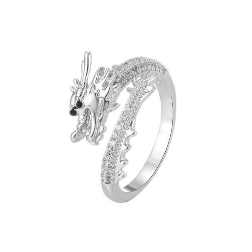 DFEPPJHG Sternzeichen Drache Offener Ring Weibliche Nischendesign Drachenjahr Sternzeichen Jahr Zeigefinger Ring Grade Ring Armband von DFEPPJHG