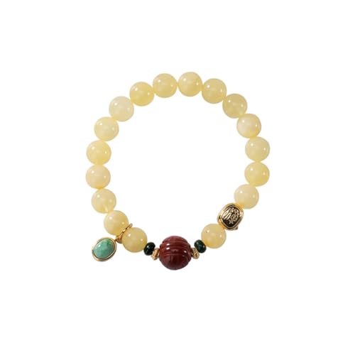 DFEPPJHG Südroter Achat-Bienenwachs-Zen-Wort-Armband for Frauen von DFEPPJHG