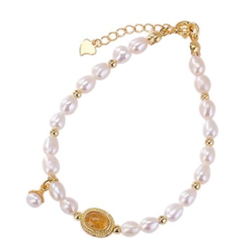 DFEPPJHG Turmalin Perle National Trend Hohl Armband(L) von DFEPPJHG