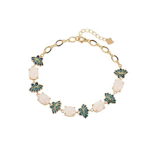 DFEPPJHG Vergoldetes Armband In Form Eines EIS Aus Hetian-Jade-Emaille DFEPPJHG Vergoldetes Armband In Form Eines EIS Aus Hetian-Jade-Emaille von DFEPPJHG