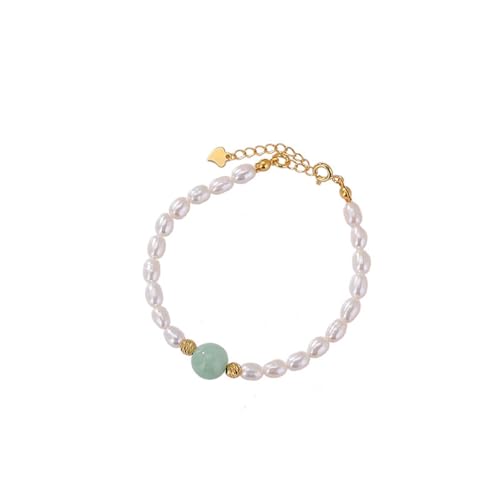 DFEPPJHG Vergoldetes Süßwasserperlen-Jade-Armband for Damen DFEPPJHG Vergoldetes Süßwasserperlen-Jade-Armband for Damen von DFEPPJHG