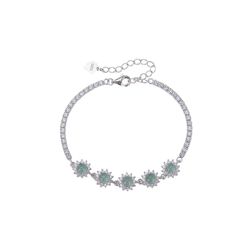 DFEPPJHG Weißgold-Armband Mit Fünf Blauen Wasserperlen DFEPPJHG Weißgold-Armband Mit Fünf Blauen Wasserperlen von DFEPPJHG