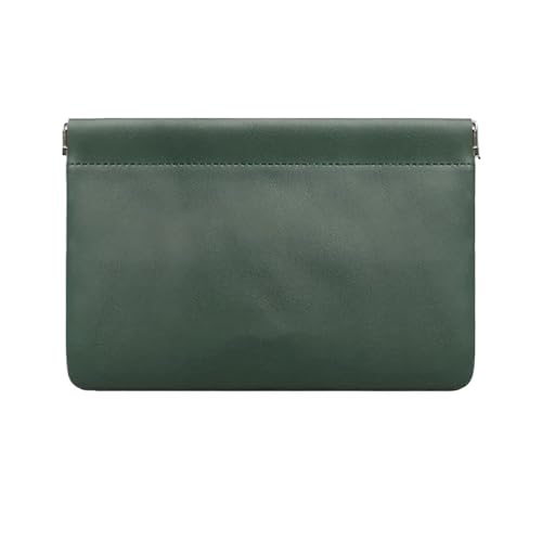 DFGBAPKBL Aufbewahrungstasche aus PU-Leder mit Verschluss, wasserdichte Geldbörse, tragbare Kopfhörertaschen Zur Aufbewahrung von Datenkabeln(Green) von DFGBAPKBL