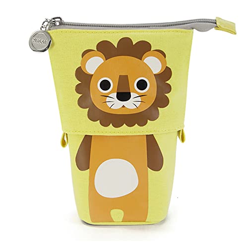 Niedliche Federmäppchen, Stehen Bleistifthalter, Teleskopische Stifttaschen, Niedliches Cartoon-Löwenmuster Teleskop-Federmäppchen Stehende, für Stift, Bleistift, Radiergummi, Korrekturband (Gelb) Niedliche Federmäppchen, Stehen Bleistifthalter, Teleskopische Stifttaschen, Niedliches Cartoon-Löwenmuster Teleskop-Federmäppchen Stehende, für Stift, Bleistift, Radiergummi, Korrekturband (Gelb) von Lansls