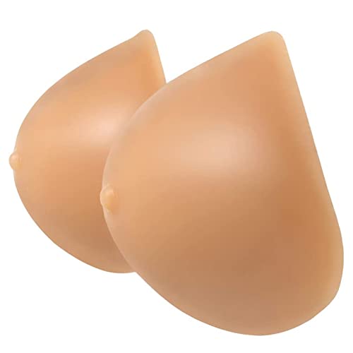 DFGGE Silikonbrüste Triangular Brustformen Klebe Konkav-BH-Polster Falsche Brüste Brustprothesen Crossdresser Cosplay Transgender Prothese Mastektomie,Nude,C~cup（500g/pair） von DFGGE