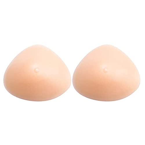 DFGGE Silikonbrust Dreieck Form Falsche Brust Silikon Selbstklebend BH Natürlich Echt Gefühl Brüste Für Crossdresser Mastektomie Prothese Transvestiten,Nude,C~cup（500g/pair） von DFGGE