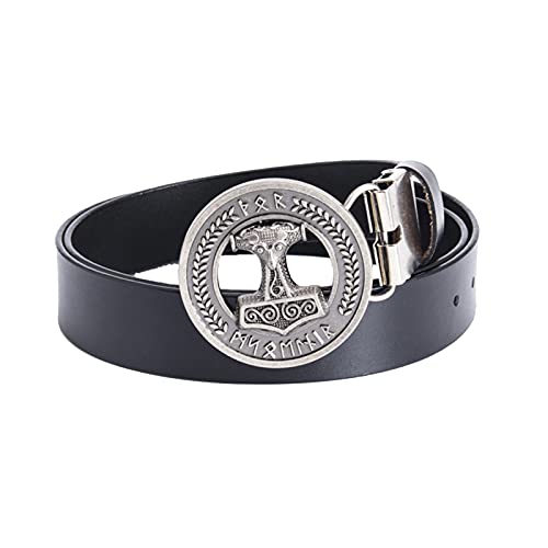 Gürtel Ledergürtel Aus Rindsleder Für Damen Und Herren Jeans Anzug 3D-Druck Neuheit Tiere Runde Form Filigrane Kante Silber Cowboy Metall Western Schnallen Kürzbar,Schwarz,100cm/waist:32"~34" von DFGGE