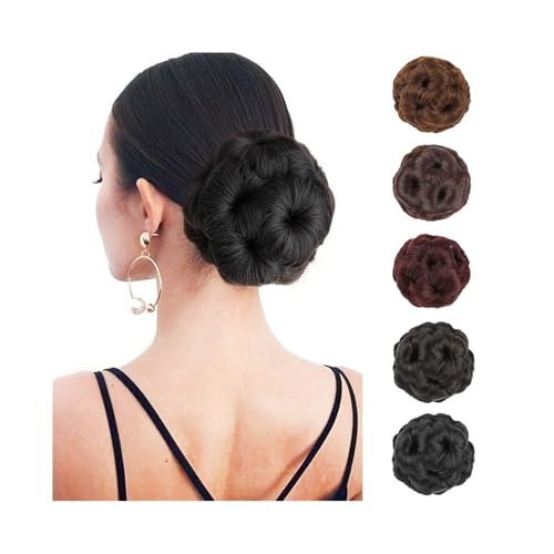 Anwendung bei Frauen Haarknoten Haarteile Kunsthaar Chignon Extension Tress Claw In Pferdeschwanz Haarteil Für die Haare(4) von DFHS46JK