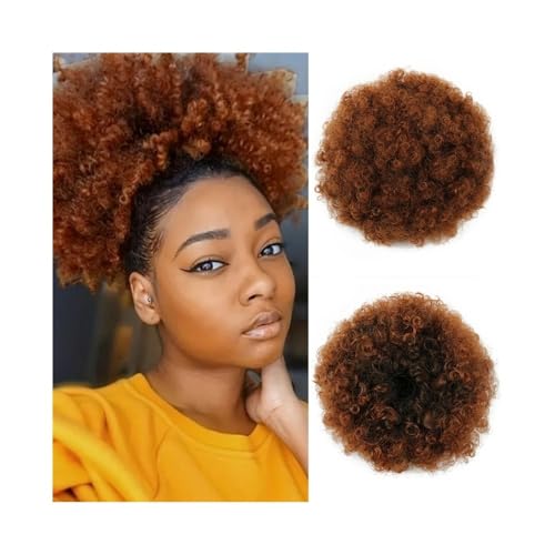 Anwendung bei Frauen Kinky Curly Bun Haarverlängerungen Haarteile Synthetischer Afro Puff Kordelzug Pferdeschwanz for schwarze Frauen Für die Haare(1BT30) von DFHS46JK