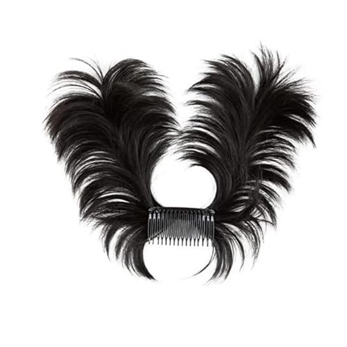 Anwendung bei Frauen Messy Bun Haarspange Einfach zu verwendendes Haarteil mit Klauenclip Vielseitige Frisuren Flauschige Perücke for dünnes oder dickes Haar Für die Haare(Schwarz) von DFHS46JK