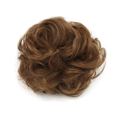 Anwendung bei Frauen Messy Curly Bun Schwarz Braun Haar Chignon Gummiband Haarknoten Donut Roller Haarteil Scrunchies Für die Haare(Copper) von DFHS46JK