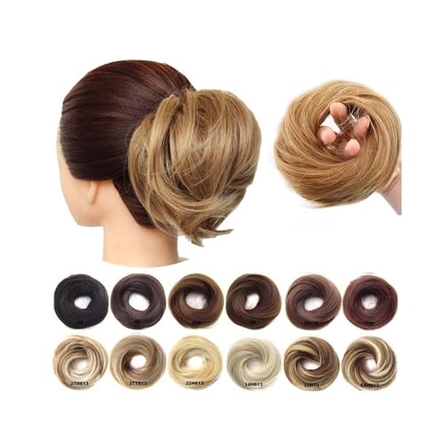 Anwendung bei Frauen Synthetische Haarknotenverlängerung Donut Chignon Elastisches kurzes gerades Pferdeschwanz-Haarteil Für die Haare(Q7-4) von DFHS46JK