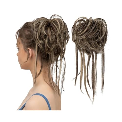 Anwendung bei Frauen Synthetische elastische Messy Bun Haarteile natürliche Welle Scrunchie Pferdeschwanz Haarverlängerungen for Frauen Für die Haare(6H24B) von DFHS46JK
