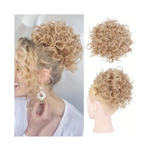 Anwendung bei Frauen Synthetisches, unordentliches Haarknoten-Haarteil, elastischer Kordelzug, lockige Welle, Haargummis, Pferdeschwanz-Verlängerung Für die Haare(18-22) von DFHS46JK