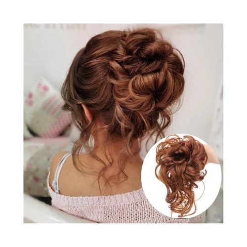 Anwendung bei Frauen Synthetisches Haar, Dutt, Chignon, unordentlich, lockig, elastisch, Haargummi, falsche Haarteile for Frauen Für die Haare(30) von DFHS46JK