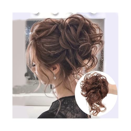 Anwendung bei Frauen Synthetisches Haar, Dutt, Chignon, unordentlich, lockig, elastisch, Haargummi, falsche Haarteile for Frauen Für die Haare(30T4) von DFHS46JK