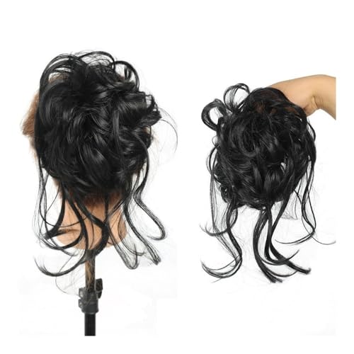 Anwendung bei Frauen Unordentlicher Haarknoten Chignon Elastische synthetische lockige Haarknoten-Erweiterungen Pferdeschwanz-Haarteile Für die Haare(12H24) von DFHS46JK