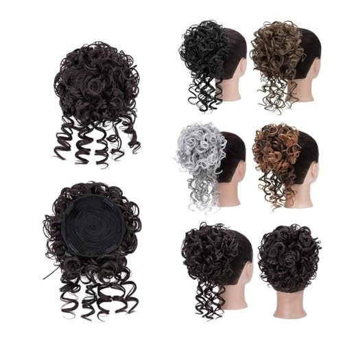 Anwendung bei Frauen Unordentlicher lockiger Haarknoten, Haargummis, Extensions, synthetischer Kordelzug, Pferdeschwanz, Hochsteckfrisur, Haarteile for Frauen Für die Haare(Medium Brown+Caramel Blonde Anwendung bei Frauen Unordentlicher lockiger Haarknoten, Haargummis, Extensions, synthetischer Kordelzug, Pferdeschwanz, Hochsteckfrisur, Haarteile for Frauen Für die Haare(Medium Brown+Caramel Blonde von DFHS46JK