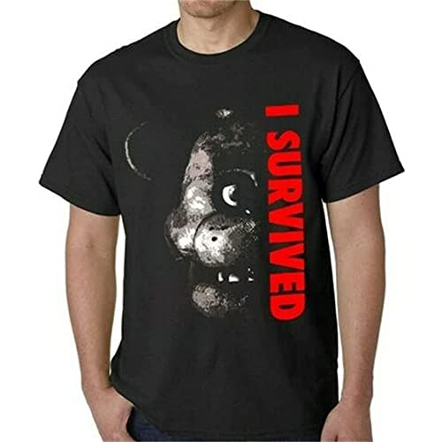 Chuang Five Nights at Freddys T-Shirt, I Survived Freddy's Black(Medium) von DFHXALH