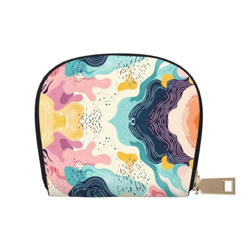 DFJMASFKOL Different Dogs Card Pack Dogs Ledertasche, niedliche Hunde, Geldbörse, technisch versierte Benutzer – RFID-geschützte Kartenaufbewahrung, 9 x 11 cm, A6, 9X11CM von DFJMASFKOL