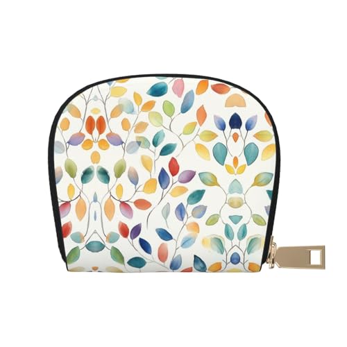 DFJMASFKOL Floral Card Pack Kaktus-Ledertasche Kaktus Blume Geldbörse Kreuzfahrtschiff Passagiere – Kabinenschlüssel und Ladekartenetui 9 x 11 cm, A21, 9X11CM von DFJMASFKOL