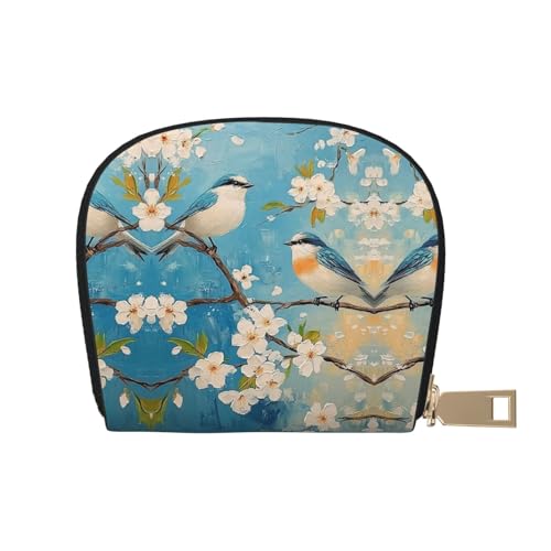 DFJMASFKOL Mountains Karten-Set, Vögel, Leder, Querformat, technisch versierte Benutzer – RFID-geschützte Kartenaufbewahrung, 9 x 11 cm, A10, 9X11CM von DFJMASFKOL