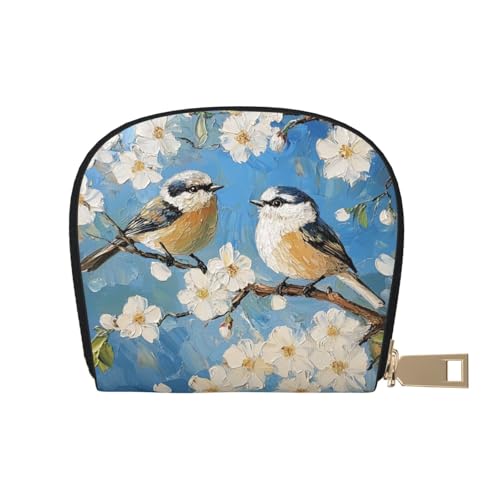 DFJMASFKOL Mountains Karten-Set, Vögel, Leder, Querformat, technisch versierte Benutzer – RFID-geschützte Kartenaufbewahrung, 9 x 11 cm, A13, 9X11CM von DFJMASFKOL