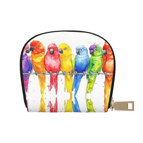 DFJMASFKOL Mountains Karten-Set, Vögel, Leder, Querformat, technisch versierte Benutzer – RFID-geschützte Kartenaufbewahrung, 9 x 11 cm, A17, 9X11CM von DFJMASFKOL