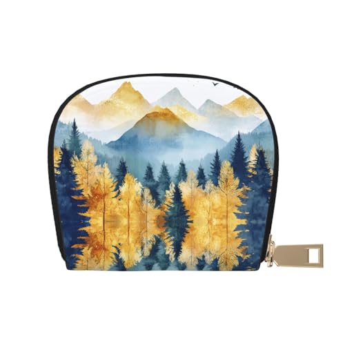 DFJMASFKOL Mountains Karten-Set, Vögel, Leder, Querformat, technisch versierte Benutzer – RFID-geschützte Kartenaufbewahrung, 9 x 11 cm, A23, 9X11CM von DFJMASFKOL