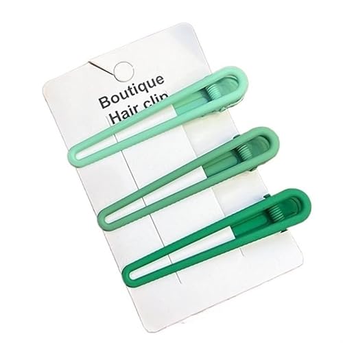 3/4 Teile/satz Damen Retro Matt Geometrische Dekoration Haar Clips Erwachsene Nette Legierung Haar Clips Frauen Haar Zubehör (Color : Green-3 Pcs) von DFJOENVLDKHFE