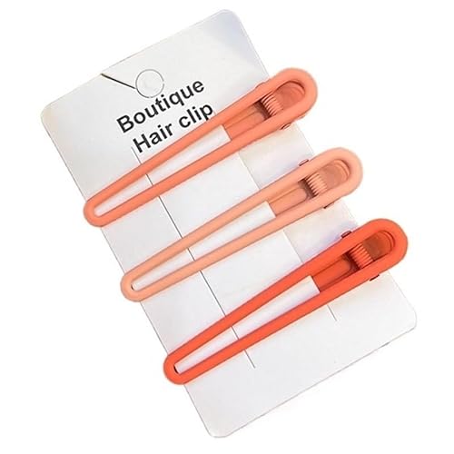 3/4 Teile/satz Damen Retro Matt Geometrische Dekoration Haar Clips Erwachsene Nette Legierung Haar Clips Frauen Haar Zubehör (Color : Orange-3 Pcs) von DFJOENVLDKHFE