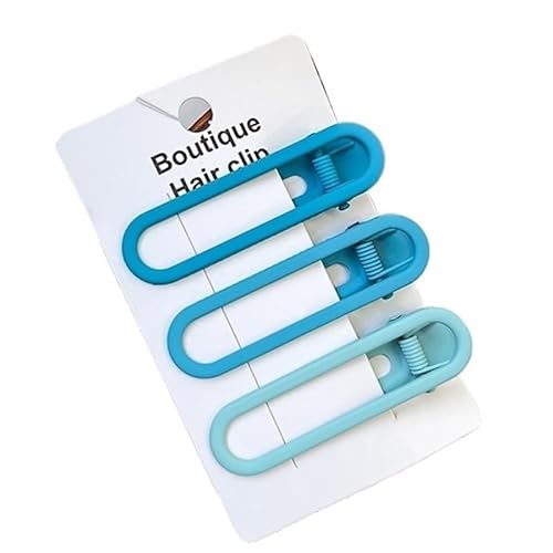 3/4 Teile/satz Damen Retro Matt Geometrische Dekoration Haar Clips Erwachsene Nette Legierung Haar Clips Frauen Haar Zubehör (Color : Sky blue oval-3 Pcs) von DFJOENVLDKHFE