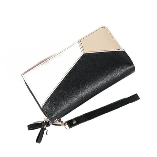 DFJOENVLDKHFE Clutch mit Handgelenksverschluss for Damen, Kleine Multi-Tasche for Damen, Geldbörse aus Pu-Leder for Damen, Geldbörse mit Handgelenksverschluss(Color:C-Black) von DFJOENVLDKHFE