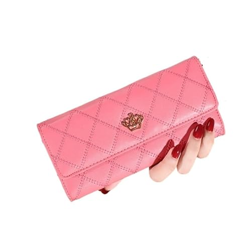 DFJOENVLDKHFE Damen-Handgelenk-Clutch, kleine Damen-Mehrfachtasche, Damen-PU-Leder-Geldbörse, Geldbörsen-Armbänder(Color:Dark pink) von DFJOENVLDKHFE