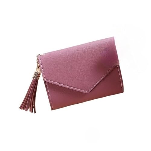 DFJOENVLDKHFE Damen-Handgelenk-Clutch, kleine Damen-Mehrfachtasche, Damen-PU-Leder-Geldbörse, Geldbörsen-Armbänder(Color:DarkPink) von DFJOENVLDKHFE