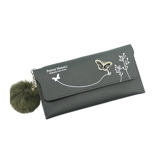 DFJOENVLDKHFE Damen-Handgelenk-Clutch, kleine Damen-Mehrfachtasche, Damen-PU-Leder-Geldbörse, Geldbörsen-Armbänder(Color:Green) von DFJOENVLDKHFE