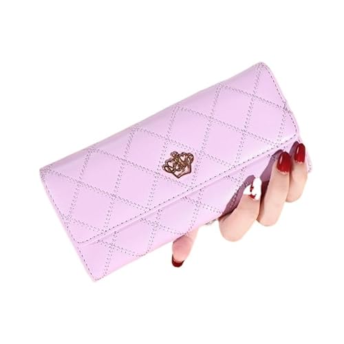 DFJOENVLDKHFE Damen-Handgelenk-Clutch, kleine Damen-Mehrfachtasche, Damen-PU-Leder-Geldbörse, Geldbörsen-Armbänder(Color:Purple) von DFJOENVLDKHFE